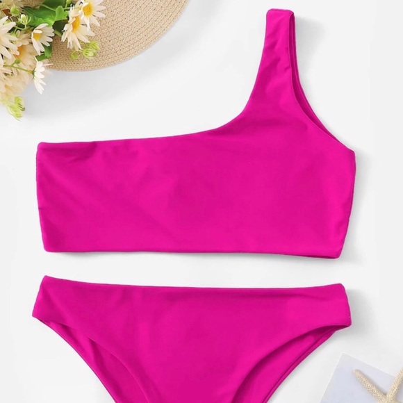 Other - Hot Pink One Shoulder Bikini